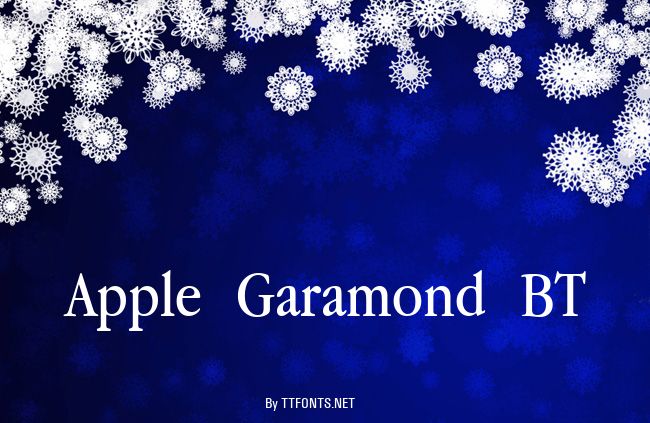 Apple Garamond BT example
